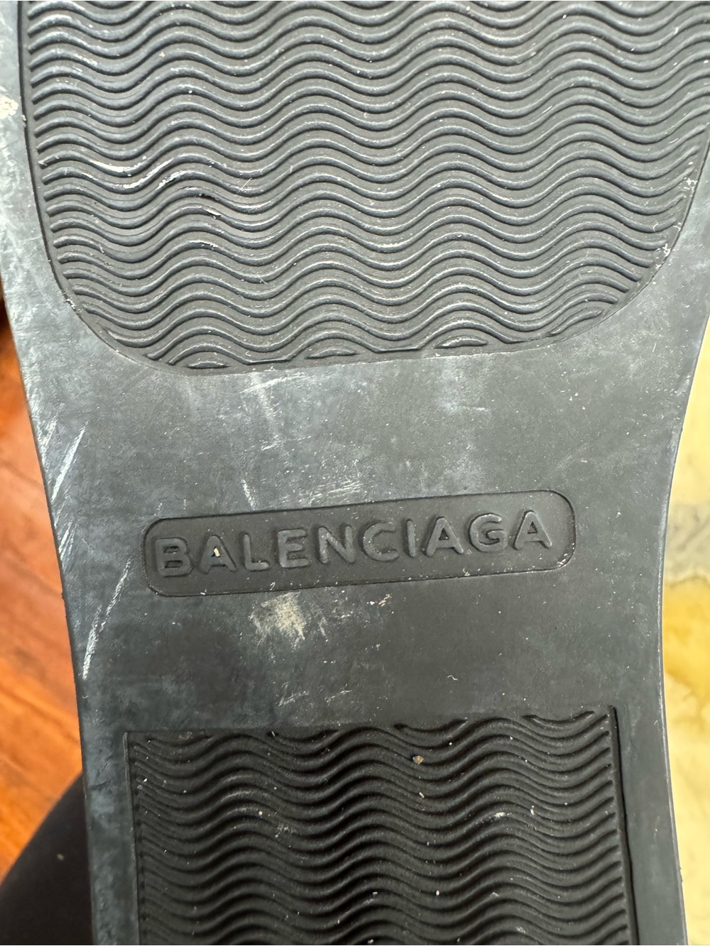 Balenciaga Black Leather High-Top Boots with Metal Eyelet Accents - Picture 4 of 6